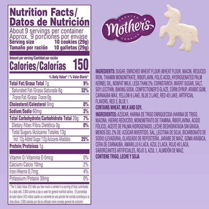 Mother'S Sparkling Mythical Creatures Cookies, 1 Resealable 9 Oz Bag