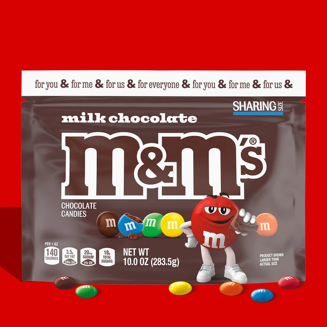 M&M'S Milk Chocolate Summer Candy, Sharing Size - 10 Oz Resealable Bag