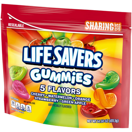 Life Savers 5 Flavors Summer Gummy Candy, Sharing Size - 14.5 Oz Bag