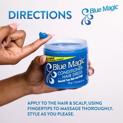 Blue Magic Conditioning Hair Dressing 12 Oz., Dry, anti Breakage, Nourishing, Moisturizing