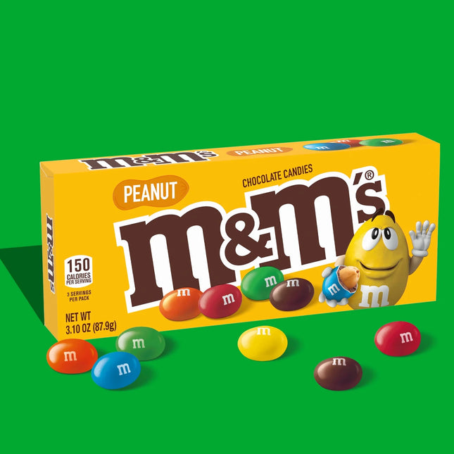 M&M'S Peanut Milk Chocolate Candy Theater Box - 3.1 Oz Box