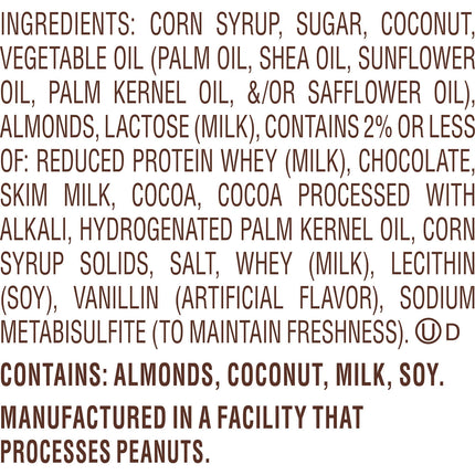 Almond Joy Coconut and Almond Chocolate Snack Size Candy, Bag 11.3 Oz