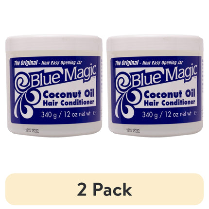 Blue Magic Coconut Oil Conditioner, 12 Oz., Dry Hair Type, Repair Split Ends, Moisturizing, Jar
