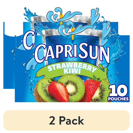 Capri Sun Strawberry Kiwi Juice Box Pouches, 10 Ct Box, 6 Fl Oz Pouches, Liquids