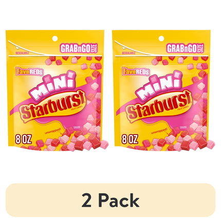 Starburst Favereds Minis Fruit Chewy Candy Grab N Go, 8 Oz Bag