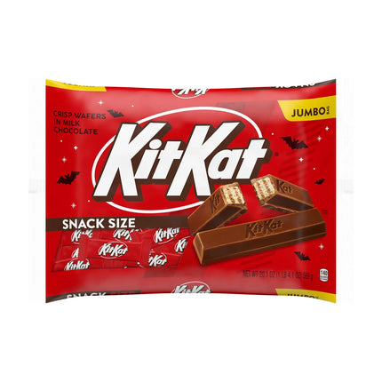 Kit Kat Milk Chocolate Wafer Snack Size Halloween Candy, Jumbo Bag 20.1 Oz