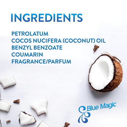 Blue Magic Coconut Oil Conditioner, 12 Oz., Dry Hair Type, Repair Split Ends, Moisturizing, Jar
