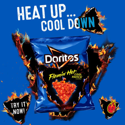 Doritos Flamin' Hot Cool Ranch Flavored Tortilla Chips, 9.25 Oz Bag