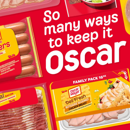Oscar Mayer Deli Fresh Rotisserie Seasoned Sliced Chicken Breast Deli Lunch Meat, 16 Oz Package