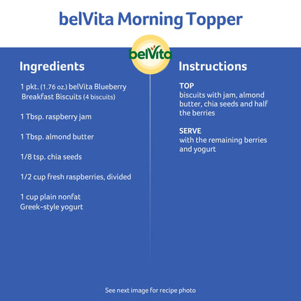 Belvita Breakfast Bars Biscuits, Blueberry, 5 Packs (4 Biscuits per Pack)