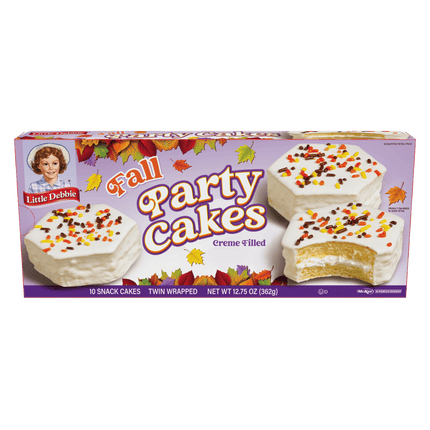 Little Debbie Fall Party Vanilla Snack Cakes, 12.75 Oz (10 Count)