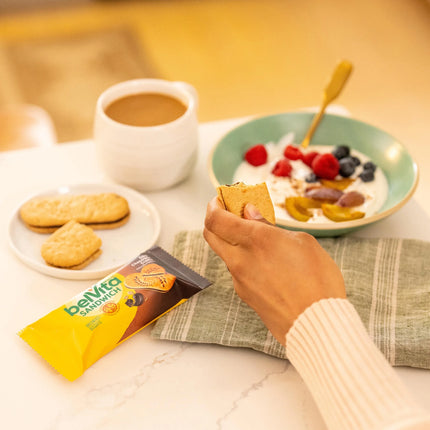 Belvita Breakfast Bar Biscuit Sandwiches Dark Chocolate Creme, 5 Packs