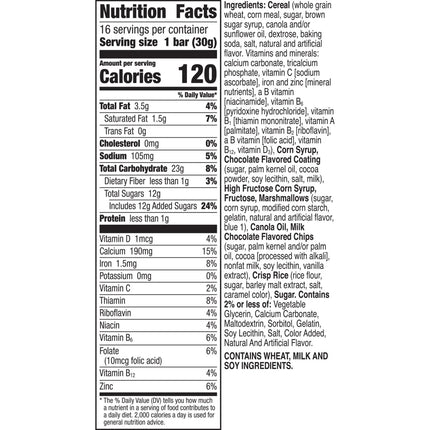Golden Grahams Cereal Treat Bars, S'Mores, Snack Bars, Value Pack, 16 Ct, 16.96 Oz