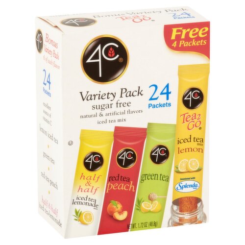 4C Totally Light 2 Go Drink Mix, Variety (24 Packets)