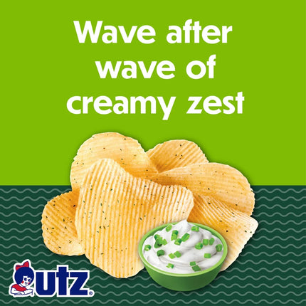 7.75 Oz Utz Ripples Sour Cream & Onion Potato Chips