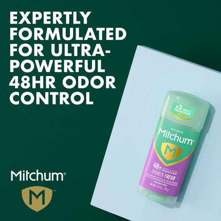 Mitchum Women’S Triple Odor Protection Antiperspirant & Deodorant Gel, Shower Fresh, 2 Pack