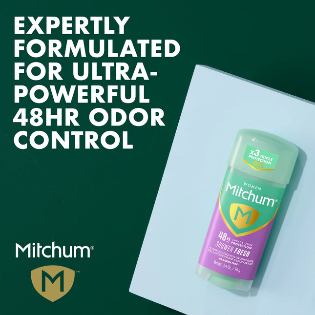 Mitchum Women’S Triple Odor Protection Antiperspirant & Deodorant Gel, Shower Fresh, 2 Pack