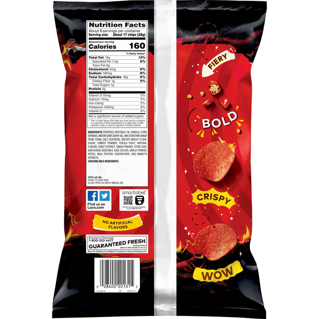 Lay'S Potato Chips Flamin' Hot Flavored, 7.75 Oz. Bag