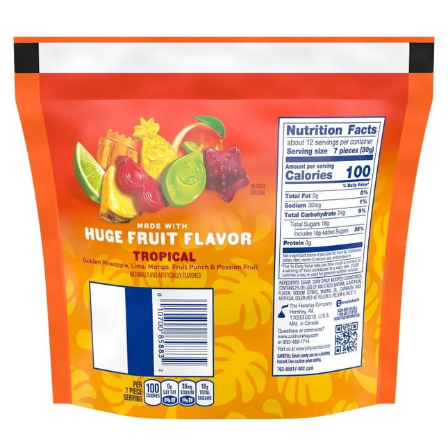 JOLLY RANCHER Gummies Tropical Fruit Flavored Candy Bag, 13 Oz