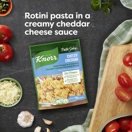 Knorr Pasta Sides Cheesy Cheddar Rotini Pasta Made with No Artificial Flavors, 4.3 Oz Pouch