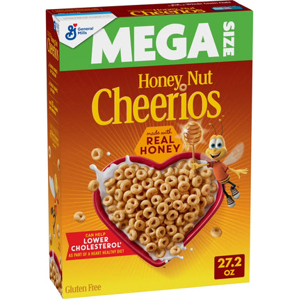 Honey Nut Cheerios, Heart Healthy Gluten Free Breakfast Cereal, 10.8 Oz