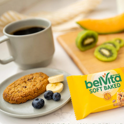 Belvita Soft Baked Breakfast Bars, Banana Bread, 5 Packs (1 Biscuit per Pack)