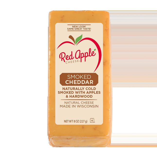 Red Apple Cheese Apple Smoked Cheddar Cheese, 8Oz Bar