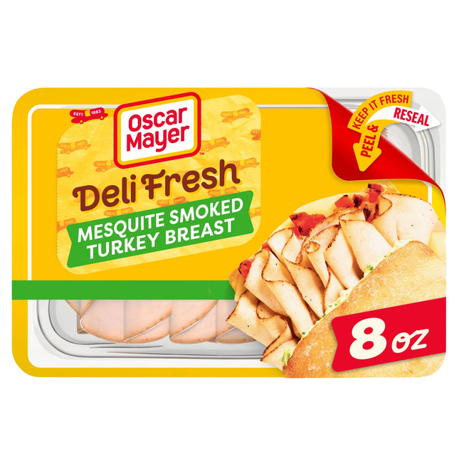 Oscar Mayer Deli Fresh Mesquite Smoked Sliced Turkey Breast Deli Lunch Meat, 8 Oz Package