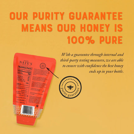 Nature Nate'S Honey: 100% Pure, Raw, and Unfiltered Honey Pouch - 14 Fl Oz Gluten-Free Honey