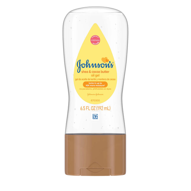 Johnson'S Baby Body Moisturizing Oil Gel with Shea & Cocoa Butter, Nourishes, 6.5 Fl Oz