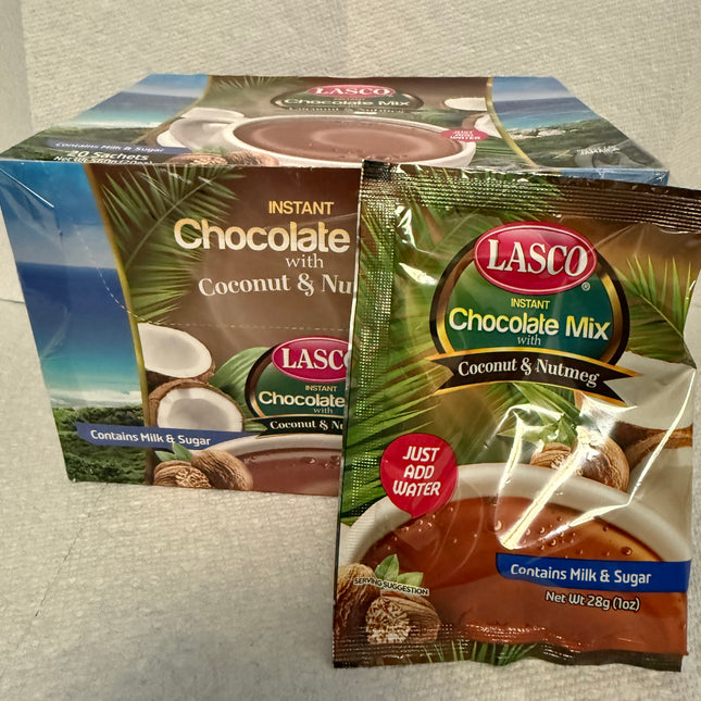 Lasco Instant Chocolate Mix W/Nutmeg & Coconut 20 Packet