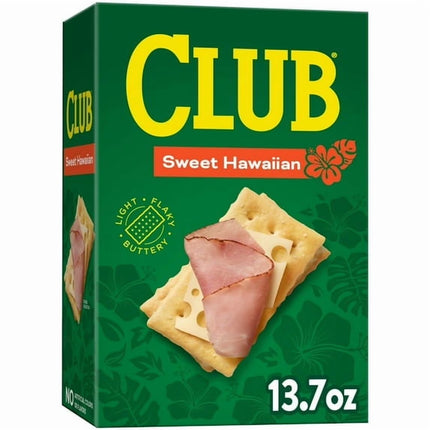 Club Sweet Hawaiian Crackers, Lunch Snacks, 13.7 Oz
