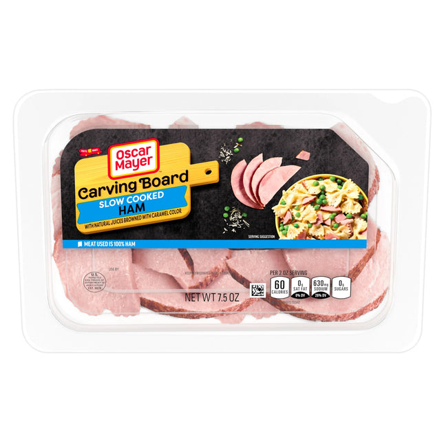 Oscar Mayer Carving Board Slow Cooked Ham Sliced Lunch Meat, 7.5 Oz