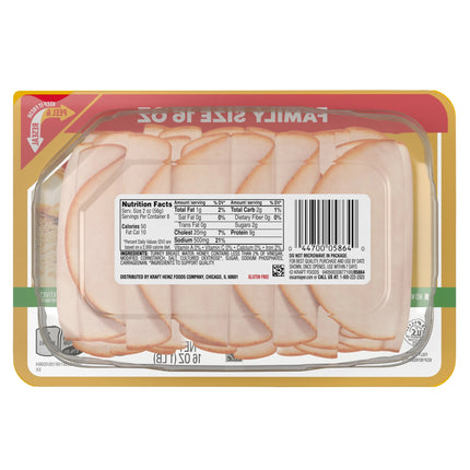 Oscar Mayer Deli Fresh Honey Smoked Sliced Turkey Breast Deli Lunch Meat, 16 Oz Package