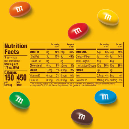 M&M'S Peanut Milk Chocolate Candy Theater Box - 3.1 Oz Box