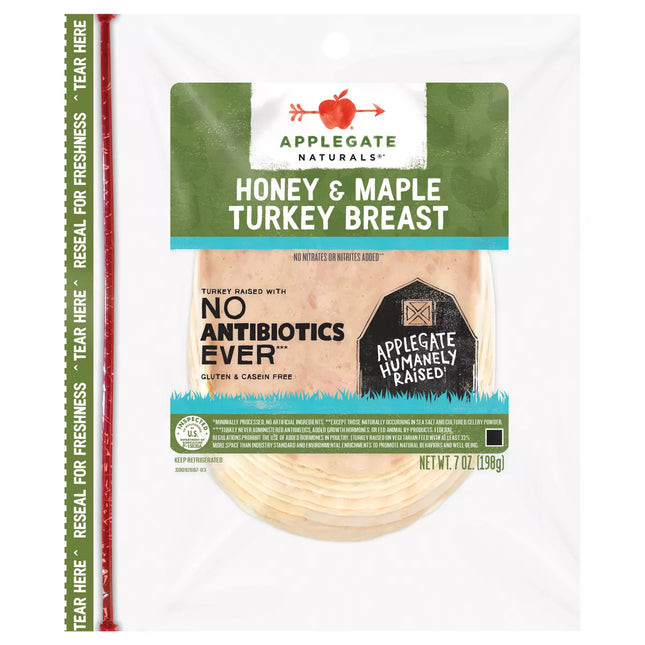 Applegate Natural Honey & Maple Turkey Breast - 7Oz