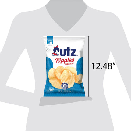 Utz Ripples Original Potato Chips, 7.75 Oz Bag