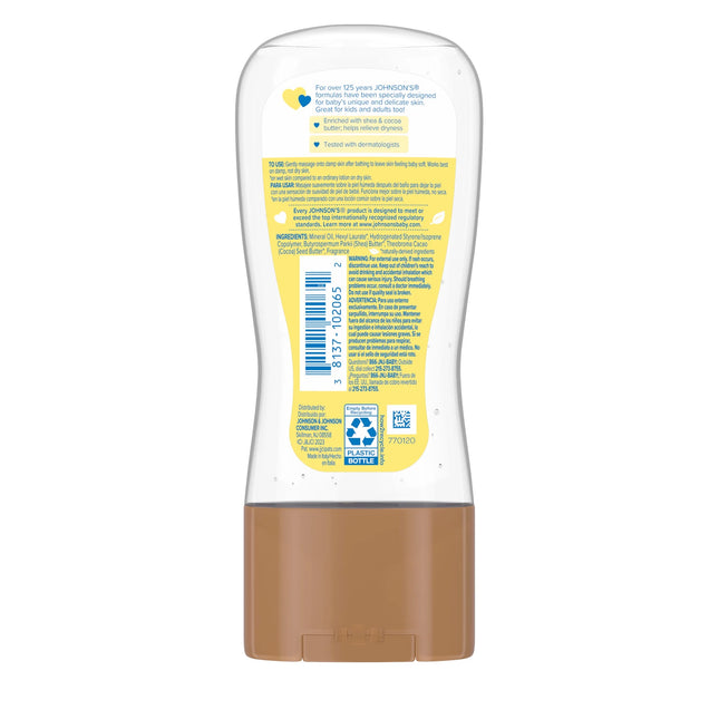 Johnson'S Baby Body Moisturizing Oil Gel with Shea & Cocoa Butter, Nourishes, 6.5 Fl Oz