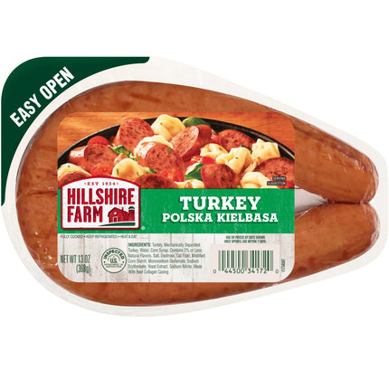 Hillshire Farm, Turkey Polska Kielbasa Smoked Sausage, Refrigerated 13 Oz Plastic Wrapper