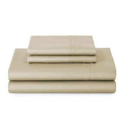 3-Piece Almond Biscuit Cotton Bed Sheet Set, Twin