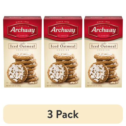 Archway Cookies, Soft Iced Oatmeal Cookies, 9.25 Oz