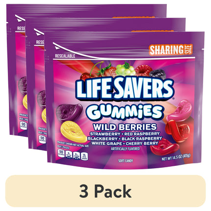 Life Savers Gummies, Wild Berries Fruit Gummy Candy, 7 Oz Bag