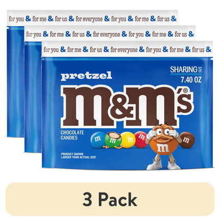 M&M'S Pretzel Milk Chocolate Candy, Family Size - 14.4 Oz Bag