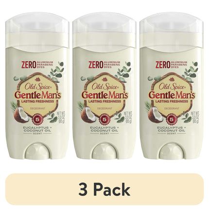 Old Spice Aluminum Free, Men'S Deodorant, Gentleman'S Blend Stick, Eucalyptus with Coconut Oil, 3.0 Oz