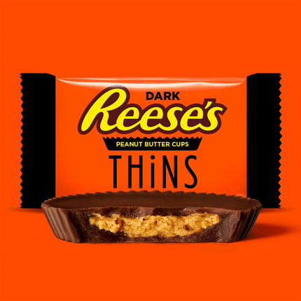 Reese'S Thins Dark Chocolate Peanut Butter Cups Candy, Family Pack 12.03 Oz
