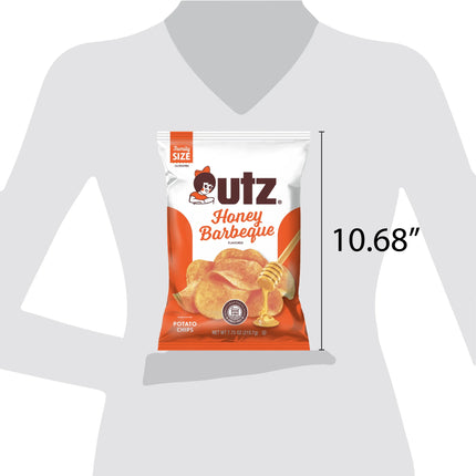 Utz Honey Barbeque Potato Chips, Gluten-Free, Family Size, 7.75 Oz Bag