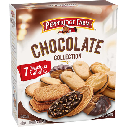 Pepperidge Farm Cookies Chocolate Collection, 7 Cookie Varieties, 13 Oz. Box