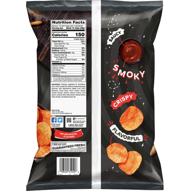 Lay'S Barbecue Flavored Potato Chips, Party Size, 12.5 Oz Bag