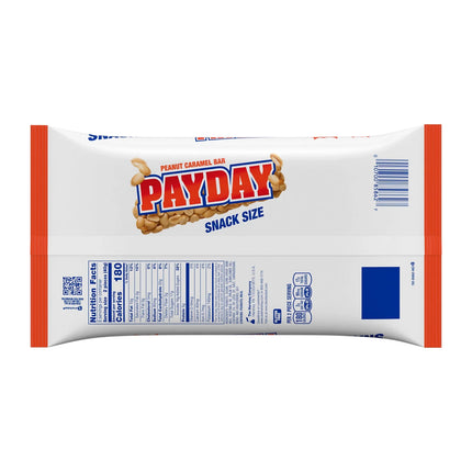 Payday Peanut Caramel Snack Size Halloween Candy, Bag 11.6 Oz