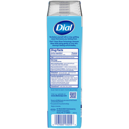 Dial Antibacterial Bar Soap, Refresh & Renew, Spring Water, 4 Oz, 12 Bars